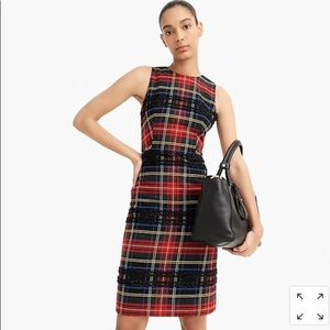 J. Crew Stewart Tartan Sheath Dress! 💚❤️